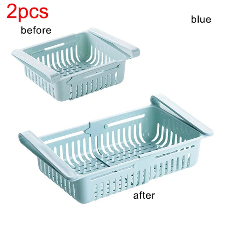Organizador de estantes de almacenamiento para cocina, organizador de accesorios de cocina, estante de almacenamiento para refrigerador, caja de almacenamiento
